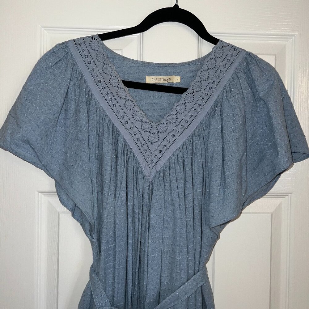 Christy Dawn The Maribel Dress in Big Sur Blue, Size Large